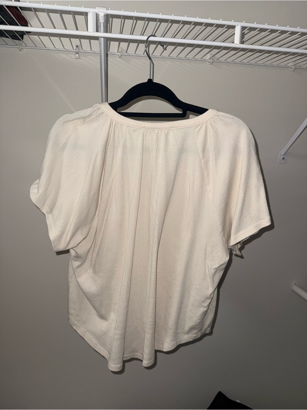 LOFT Light Blue Ruffled Ribbed Tank Top - Picture 4 of 6